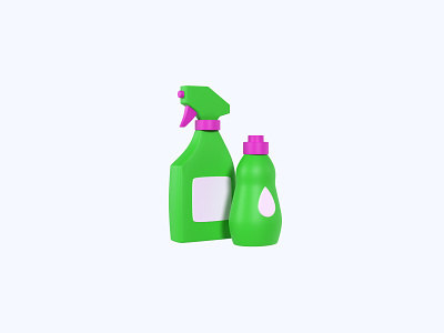 Cleaning products 3D icon