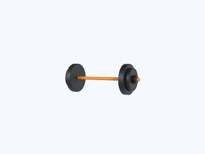 Barbell 3D icon