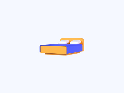 Bed 3D icon