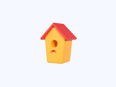 Bird feeder 3D icon