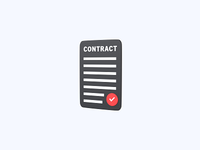 Contract 3D icon