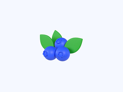 Blueberry 3D icon