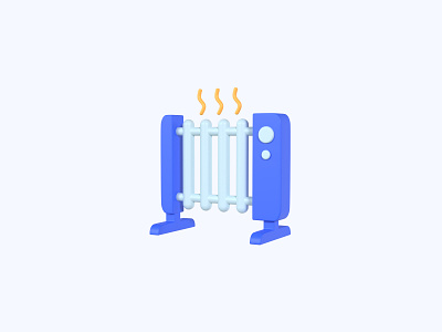 Heater 3D icon