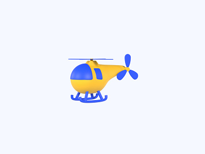 Helicopter 3D icon