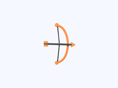 Archery bow 3D icon 3d 3d art 3d design 3d designer 3d icon 3d icons freebie freebies icon icons ui