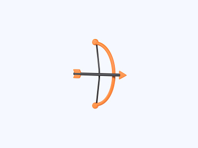 Archery bow 3D icon