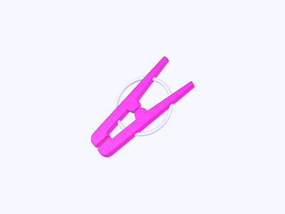 Clothes peg 3D icon