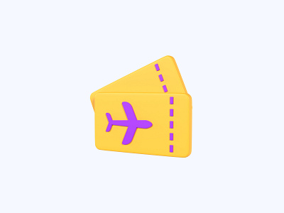 Boarding pass 3D icon 3d 3d art 3d design 3d designer 3d icon 3d icons freebie freebies icon icons ui