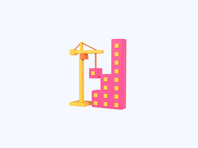 Construction 3D icon