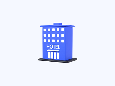 Hotel 3D icon 3d 3d art 3d design 3d designer 3d icon 3d icons freebie freebies icon icons ui