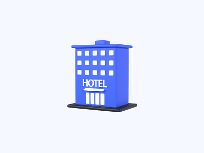 Hotel 3D icon