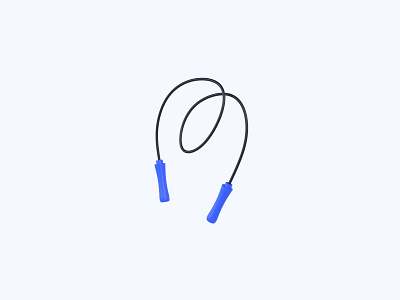 Jump rope 3D icon
