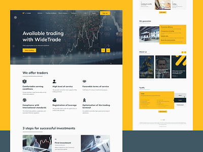 Trading company website design by Yelizaveta Makarenko on Dribbble