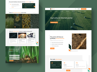 Agricultural portal design agricultural agricultural design brand design branding design figma landing landing page logo portal design top design ui uidesign ux uxdesign web design website