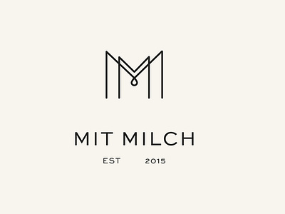 Mit Milch Coffee - Full Lock-Up branding design icon logo typography vector