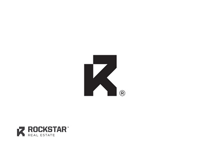 Rockstar Real Estate Logo branding branding and identity building construction home logo house logo icon identity lettermark logo logo logo design logo mark minimal logo modern modern logo real estate real estate logo realtor typography visual identity