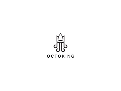 OctoKing Line Art Logo brand mark branding cretive design graphic design icon identity logo lettermark logo line art line art logo logo minimal logo modern logo octoking logo typography visual identity