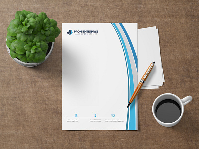 Company Letter Head Design branding illustration letterhead letterhead design vector