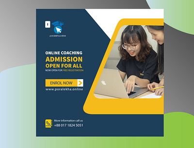 eLearning Banner for Education Institute banner design branding design illustration vector