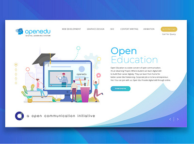 eOnline eDucation Banner banner design branding design illustration vector