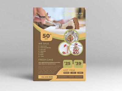 Cake Shop Flyer banner design branding design illustration vector