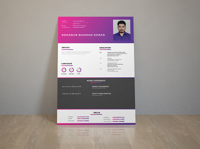 Resume Design cv design illustration resume design vector