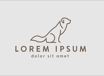 Simple Monoline Logo of Dog icon logo logo minimalist logo modern logo monoline monoline logo simple logo