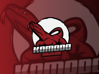 Angry Komodo Mascot Logo