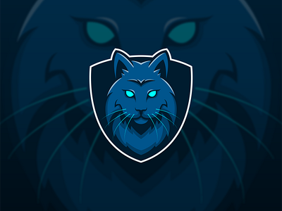 Blue Eyes Cat Mascot Logo