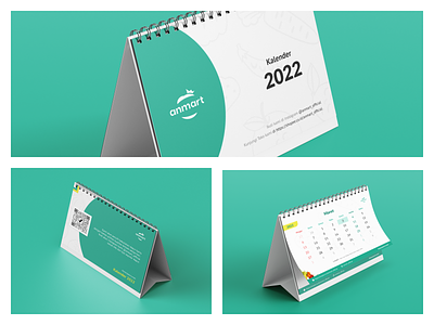 Desk Calendar - Anmart Official 2022 branding calendar clean design graphic design groceries minimal mockup print