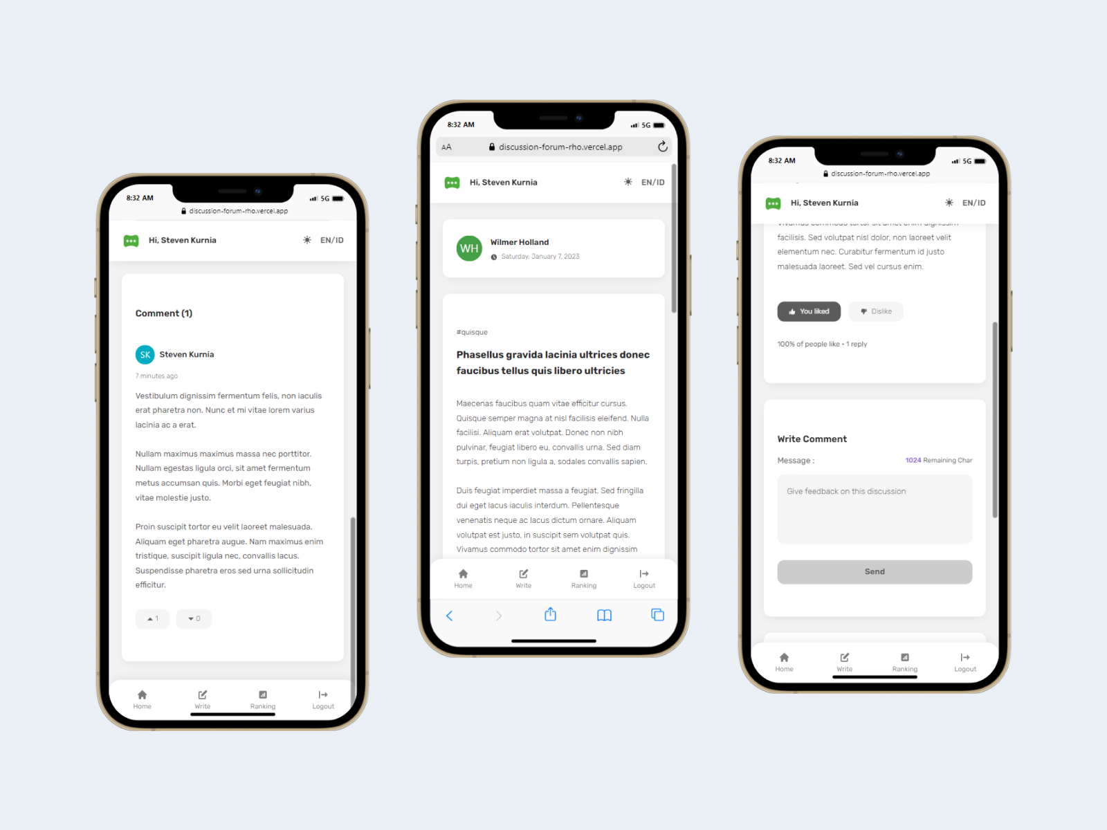 Discussion Forum Web App by Nurcholis on Dribbble