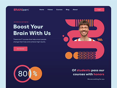 BrainLearn™ / Web 2d brand design branding clean colors design education figma graphic design illustration it logo minimal photoshop school typography ui ux vector web