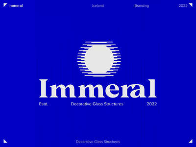 Immeral® / Branding 3d blue brand design branding clean design glass graphic design grey logo minimal white