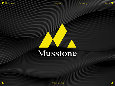 Musstone® / Branding abstruct black brand design branding clean design fitness graphic design logo minimal mockups sport white workout yellow