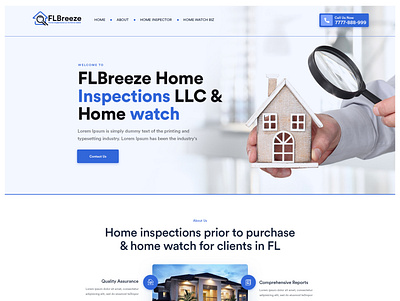 FLBreeze Home Inspections LLC Home watch branding designer ui ux web design webdesign website website builder website builders for resellers website concept website design