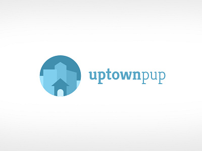 Uptown Pup Logo clean logo monochromatic simple