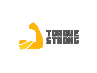 TorqueStrong Logo branding fitness logo strength strong torque workout yellow