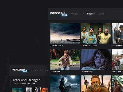 Popcorn Time Redesign: Playlists redesign ui ux