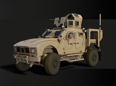 Oshkosh M-ATV 3d art illustration