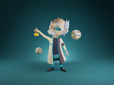 Crazie Scientist 3d art 3d design blender 3d blender3d illustration