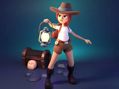 Explorer Isabella 3d 3d art 3d design blender 3d blender3d design illustration