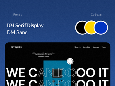DevAgents Website color palette colorful design fonts header header design ui ux ux design webdesign website website design