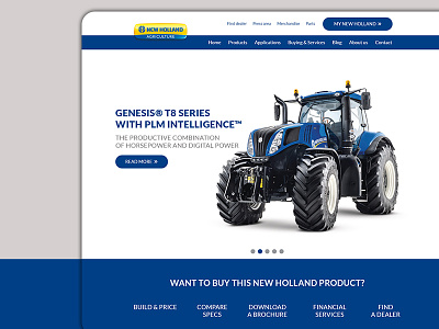 Redesign New Holland adobe photoshop agricultural agriculture agro agronomy company design figma minimalism photoshop site tractor ui uidesign uxui web webdesign website design