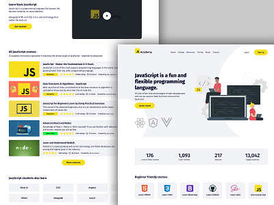 Design for JS Academy academy adobe photoshop design designer e learning figma javascript learning photoshop school ui uidesign uidesigner uiux uiuxdesign uxuidesigner web