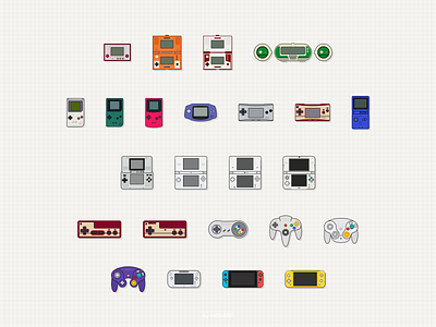 Nintendo product icons game game console icon illustration nintendo
