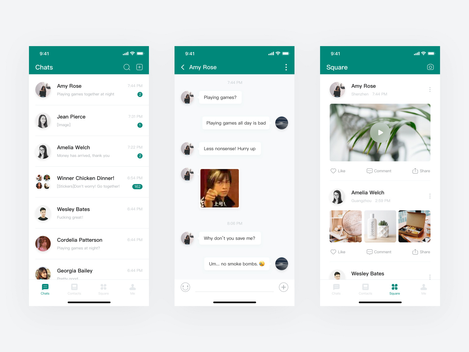 IM - Chat Page by HONGRF on Dribbble
