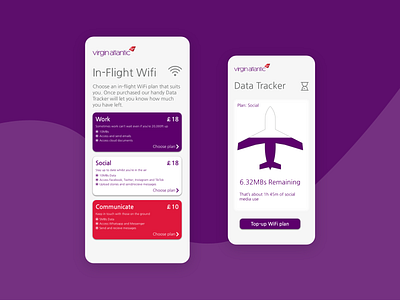 In-flight WiFi Experience for Virgin Atlantic