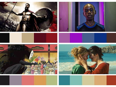 Colour palettes of movies I love - 1-hour design challenge colour colour palette design movie art movie poster movies