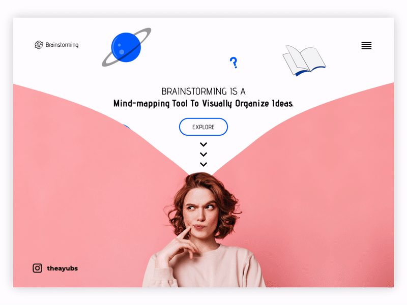 Brainstorming Website Popshot animated website brain brainstorm brainstorming imagination theayubs think ui ui design uiux web web design website concept