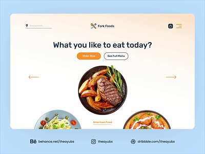 Food Business Interaction Experience food foods interaction interaction design interactive design landing page motion motion design restaurant ui ux user interface web design